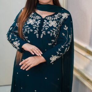 Rayon cotton dress full set Embroidery