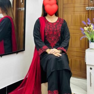 Sequence Embroidery Three Piece